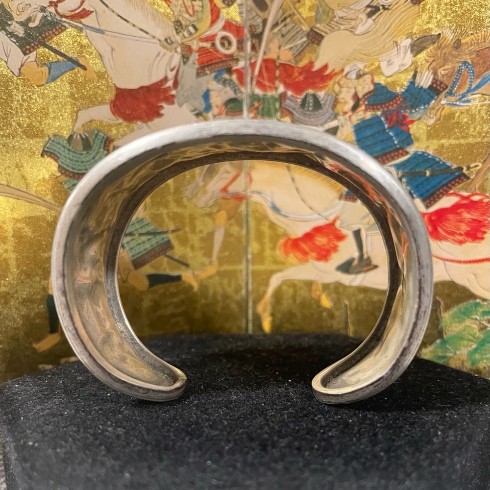 Sterling Silver Hammered Cuff Bracelet - Picture 4 of 9